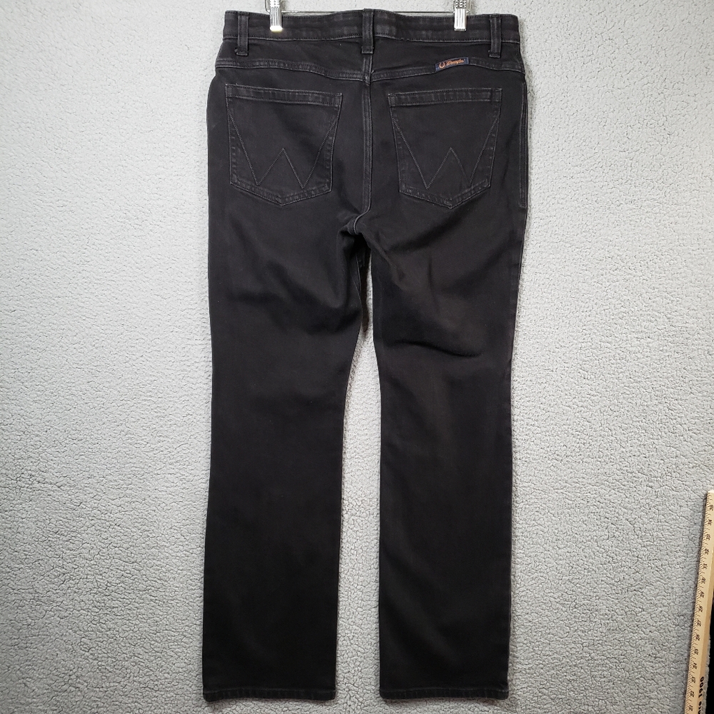 Wrangler Willow Jeans Womens Actual 34X32 Black Ultimate Riding Bootcut Cowgirl - Picture 12 of 12
